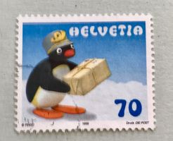 Nr.987 mit Stempel Klein Pingu als Postbote 1999