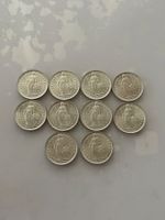 10 x 1 Franken 1965  Silber  Stgl