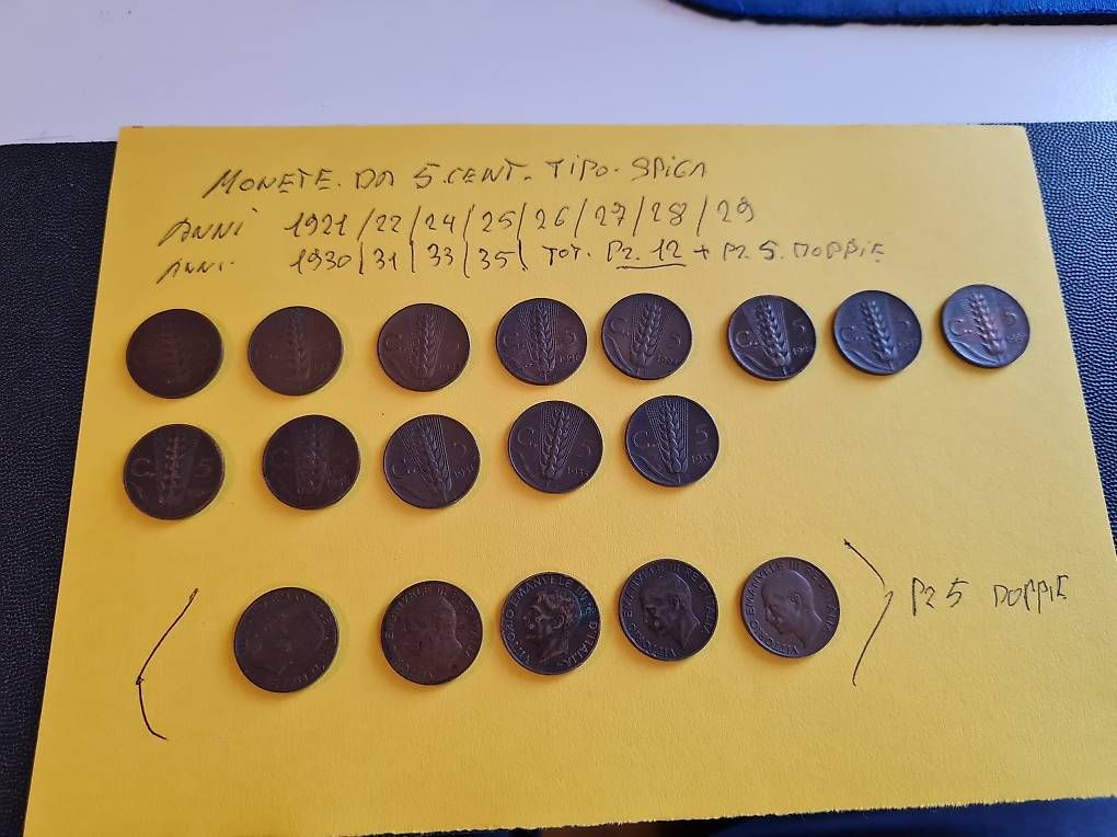 Tutti le monete: pz 18 Rare  monete da 5 cent .tipo Spiga – Usato da Figino venduto da cau_pcd6