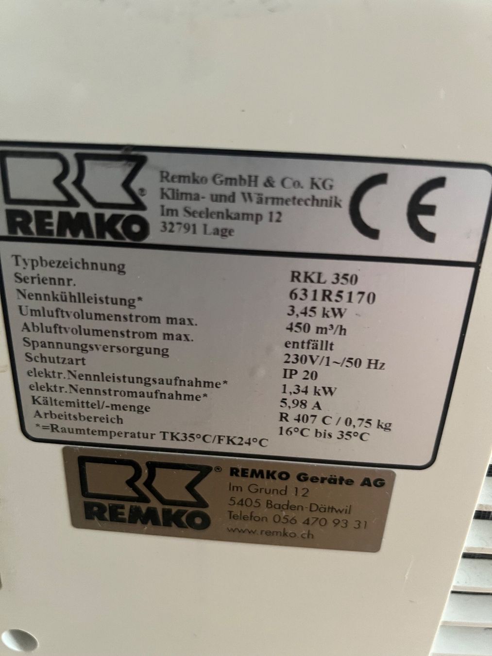 Condizionatori: Mobile Klimaanlage REMKO RKL 350 – Usato da Aarau venduto da .Kosta. 3