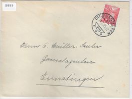 Zu. 198 Mi. 274 Brief Diessenhofen 14.1.35 to Ermatingen
