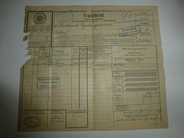 Altdorf, Frachtbrief aus Deutschland, Societe des Mines1909