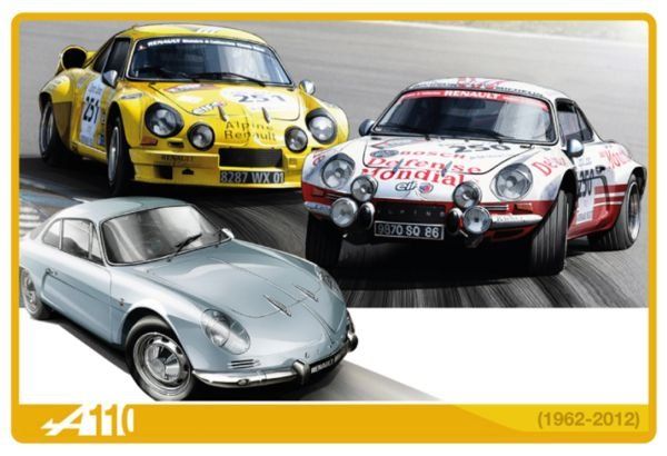 Alpine Insegne: Blechschild-RENAULT ALPINE A 110-1962-2012 – Nuovo e nell'imballaggio originale da Rupperswil venduto da big-one-sale