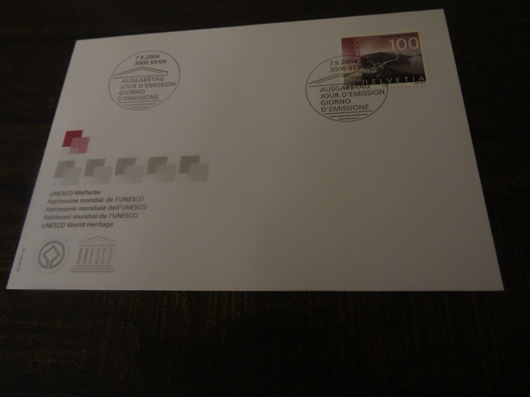 Tutti i francobolli: FDC 2004 Welterbe – Usato da Olten venduto da pechsisa1