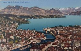 LUZERN und die Rigi vom Gütsch gesehen - 1931