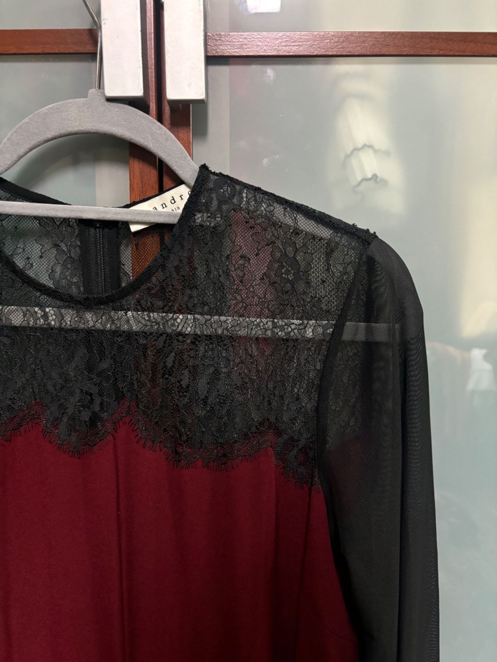 Sandro Vestiti: Sandro dark red lace dress size 2 – Nuovo (secondo la descrizione) da Genève venduto da Bella_909 5