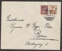 1916 : Pro Juventute Nr. J4 auf Brief - Bern Bundeshaus