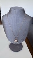 Rose Gold Necklace with Crystal Pendant, Elegant