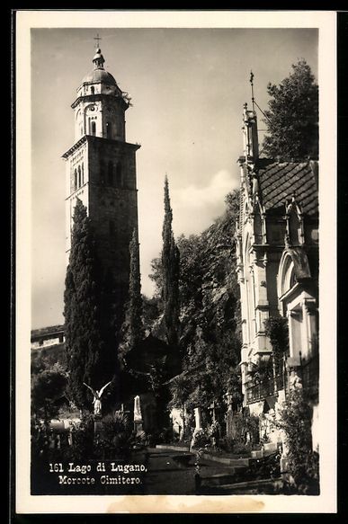 Cartoline postali: AK Morcote, Cimitero – Usato da Berlin venduto da bartko-reher