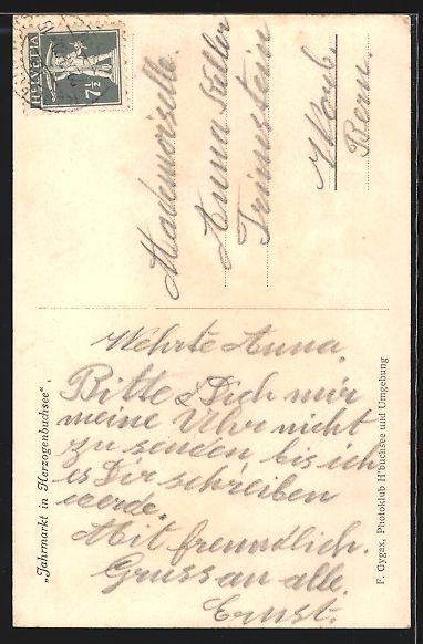 Cartoline postali: AK Herzogenbuchsee, Jahrmarkt im Ort – Usato da Berlin venduto da bartko-reher 1