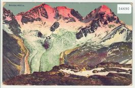 Bernina mit Gletscher - Litho