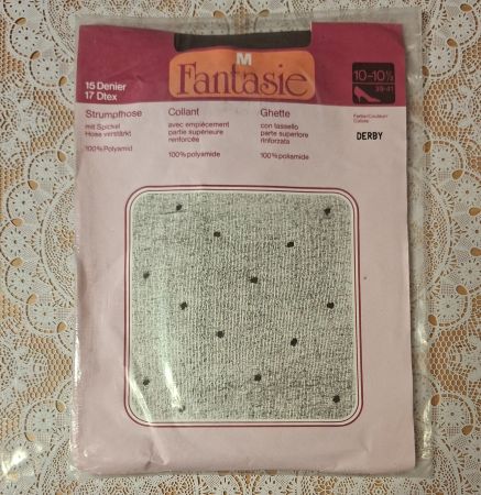 Migros Fantasie Strumpfhose 15den Gr.L Derby gepunktet