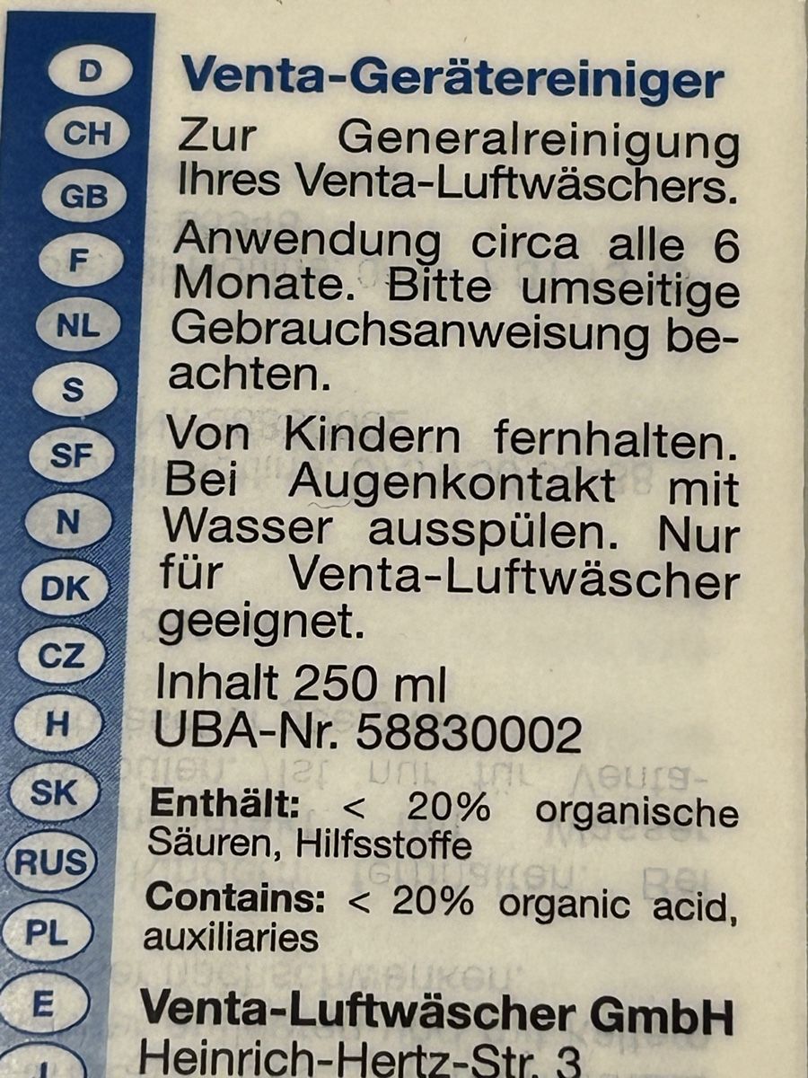 Venta Purificatori d'aria: Venta-Reiniger – Nuovo e nell'imballaggio originale da Frauenfeld venduto da berk39 2