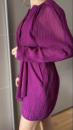 Iro Paris Robe violette froncée T34 - Parfait état!
