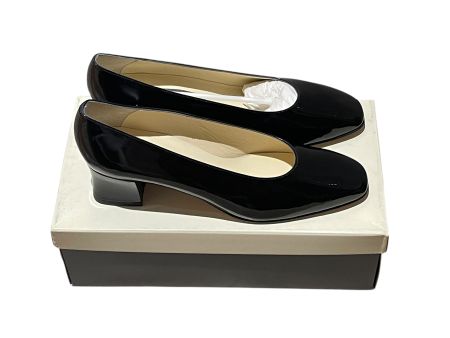 BALLY ECHT LACK LEDER SCHUHE PUMPS SCHWARZ GR.4,5 = 38.5 NEU