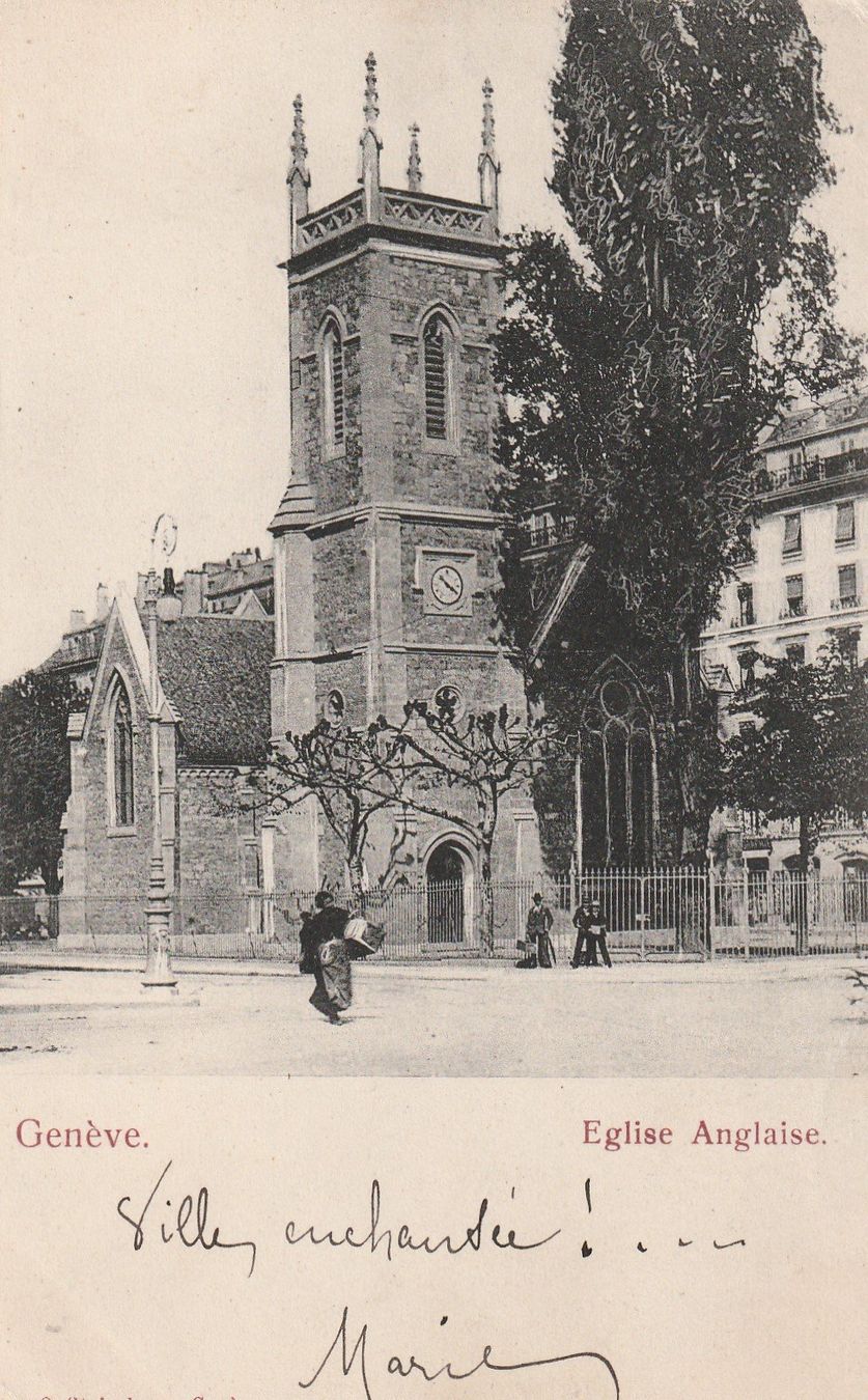 Cartoline postali: GE-Genéve-Eglise Anglaise – Usato da uttwil venduto da Koehlerfred