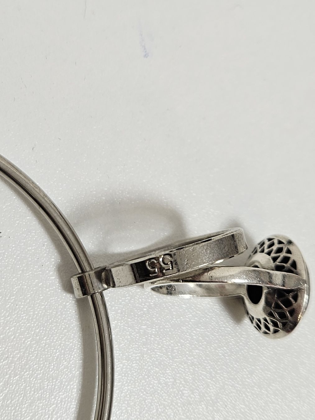 Anelli: Silberring 925 mit schwarzem Stein Grösse 55  – Usato da Schlieren venduto da Bestleo 6