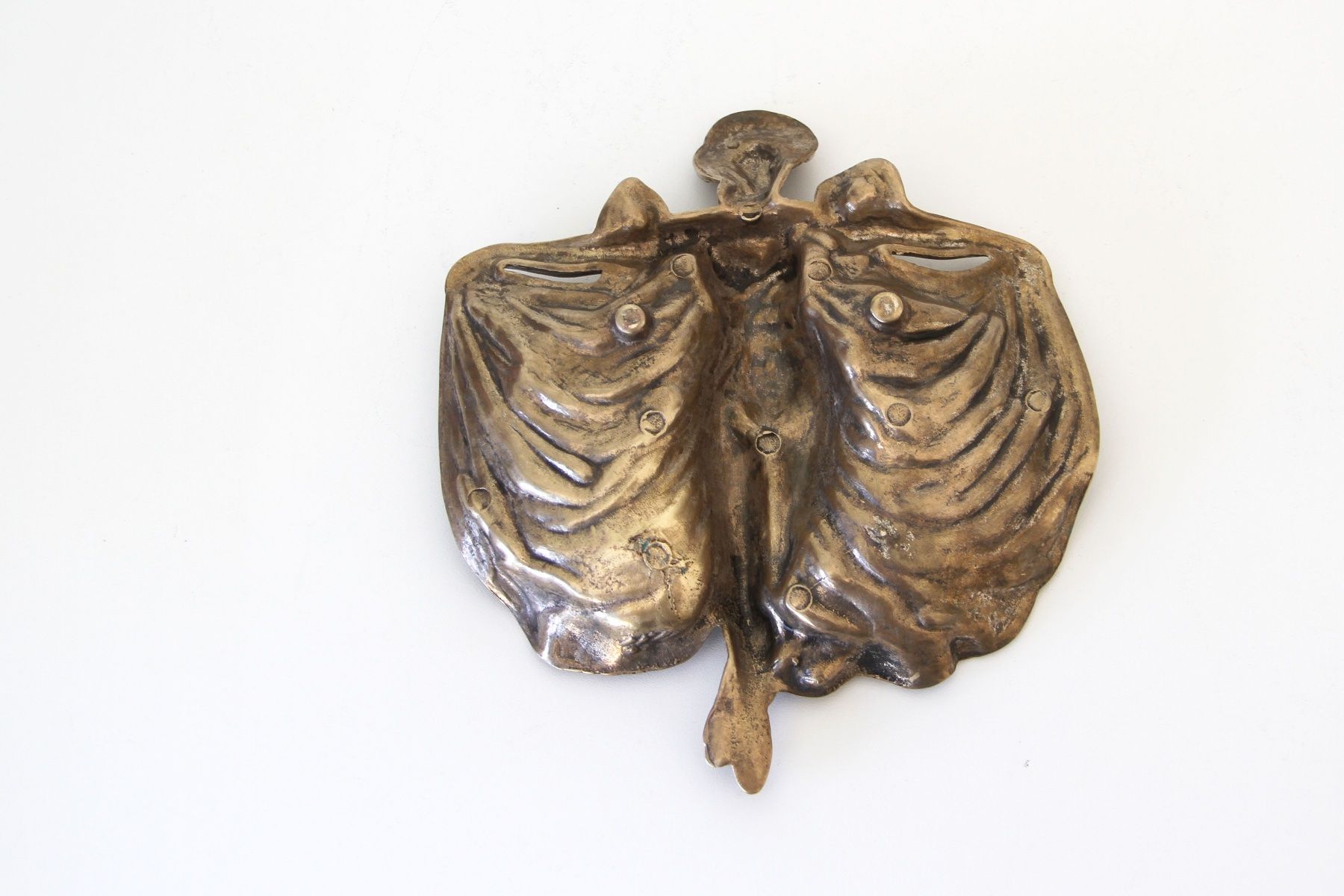 Statuette: Jugendstil Ablageschale - Bronze / Messing Schmuckschale – Usato da Merlischachen venduto da sammlerstueck 2