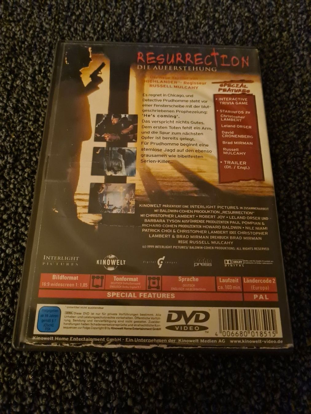 Tutti i DVDs: RESURRECTLON(7319) – Usato da Ruswil venduto da jan_bxl5 1