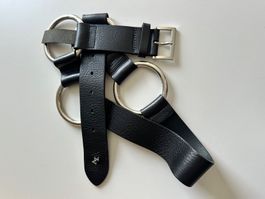 Zadig & Voltaire black leather belt size 1