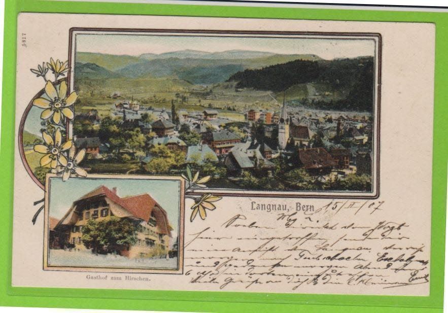 Cartes postales: Langnau Bern, alte Ansichtskarte 1907 – D'occasion à Vitznau par Ropaku