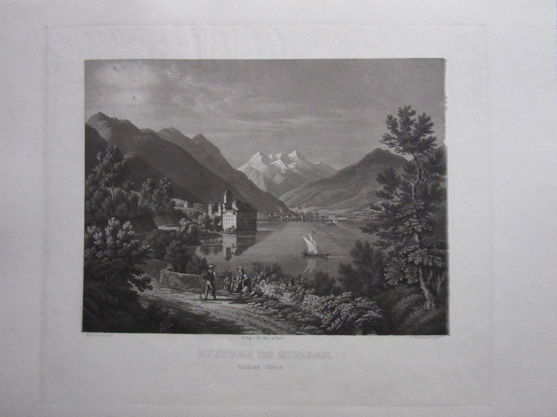 Incisioni: SCHLOSS CHILLON  AQUATINTA – Usato da Gersau venduto da grafik-kunst 1