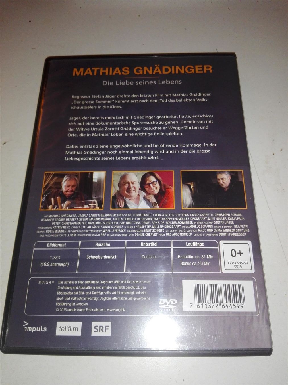 Tutti i DVDs: Mathias Gnädinger - Die Liebe seines Leben – Usato da St. Gallen venduto da elk2021 4