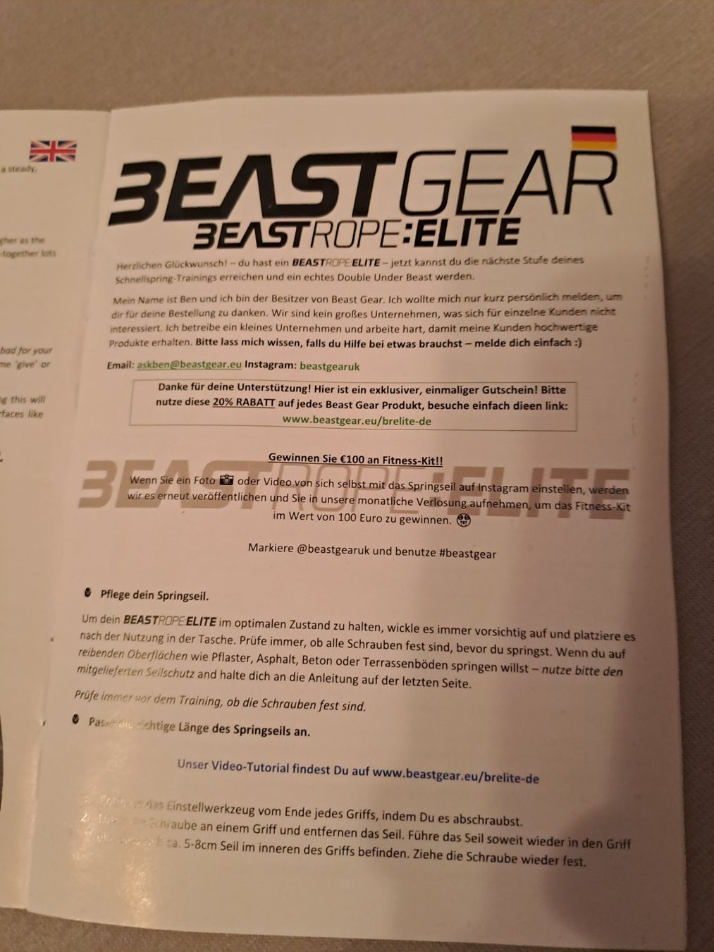 Corde per saltare: Beastgear Elite Springseil, neu, mit 2x 3 meter Springseil – Nuovo e nell'imballaggio originale da Elsau venduto da Kellerraeumung 5