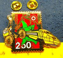 TGV GELB SNCF UND POST BRIEFMARKEN-PIN ENAMEL GROSSS