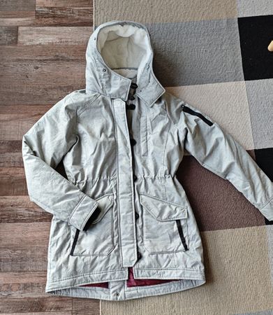 Hollister Winterjacke Parka grau Damen Gr. M