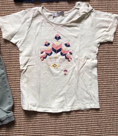 Kurzes T-Shirt, gelb Grösse 104