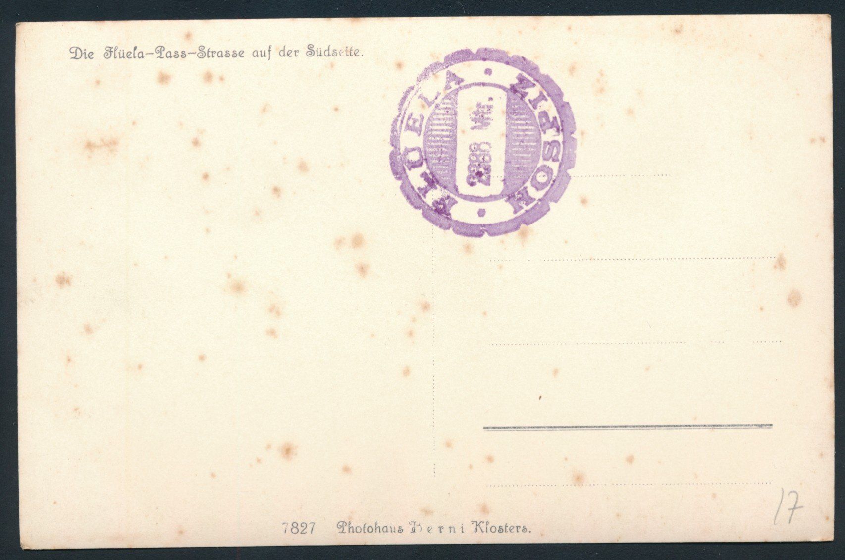 Cartoline postali: AK: Die Flüela - Pass - Strasse – Usato da Bonau venduto da Profila3 1