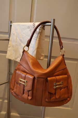 Ralph Lauren Schultertasche in Cognac