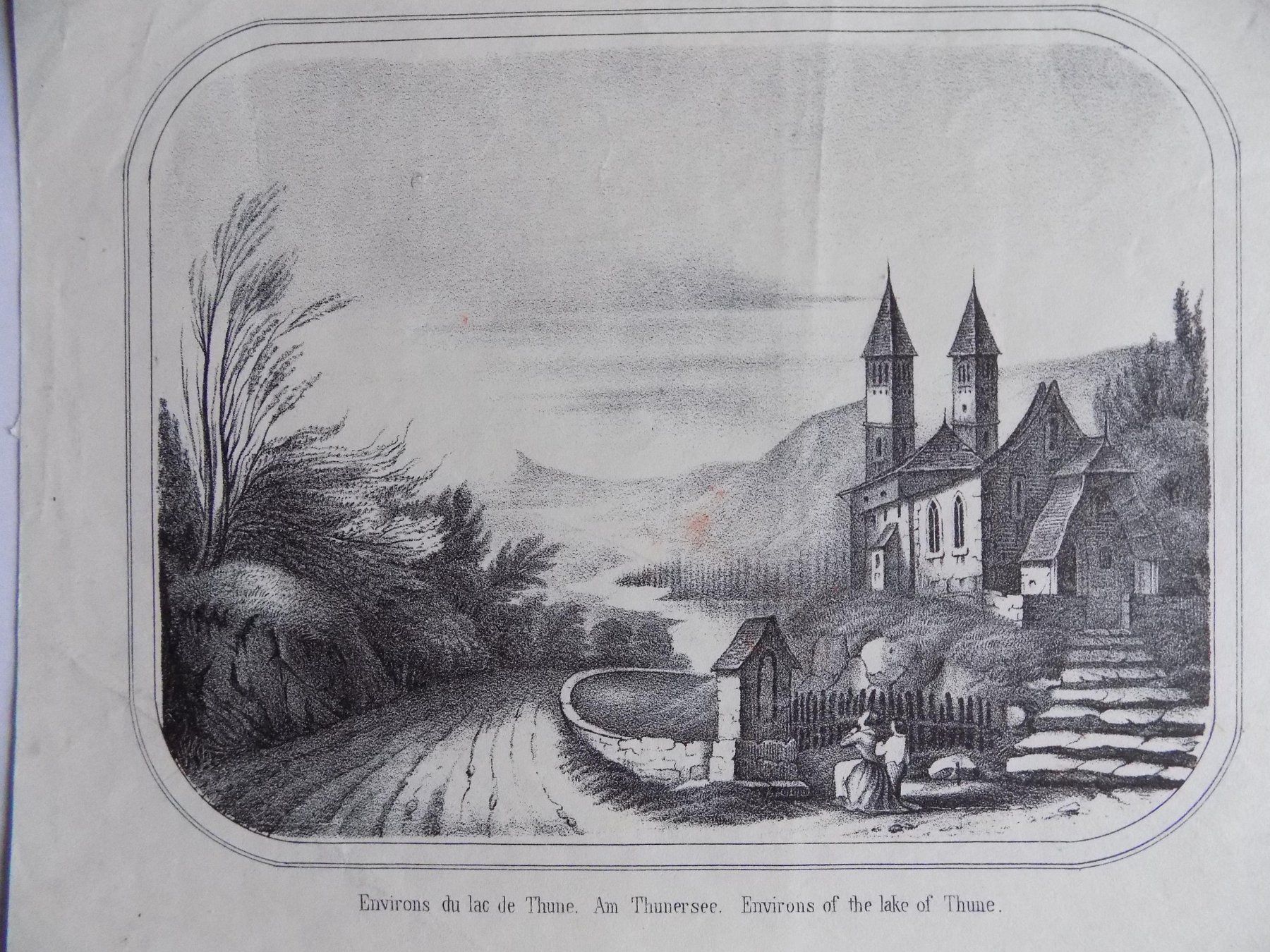 Gravures: Thunersee Gegend Lithographie – D'occasion à Risch par Antikfee 1