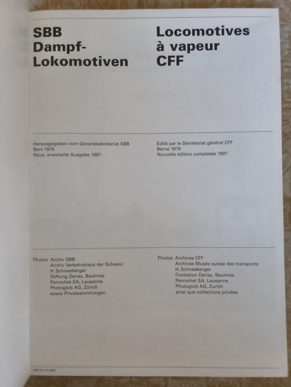 Libri: SBB Dokumentation Dampflokomotiven 1997 – Nuovo (secondo la descrizione) da Hallau venduto da histoiremerveilleuse 1