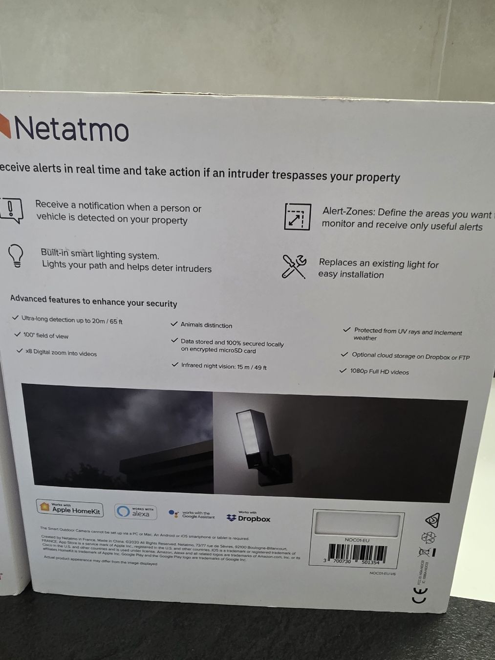 Netatmo Sistemi d'allarme: 2 xTelecamera esterna Netatmo Smart con luce integrata – Usato da Lausanne venduto da Regam 1
