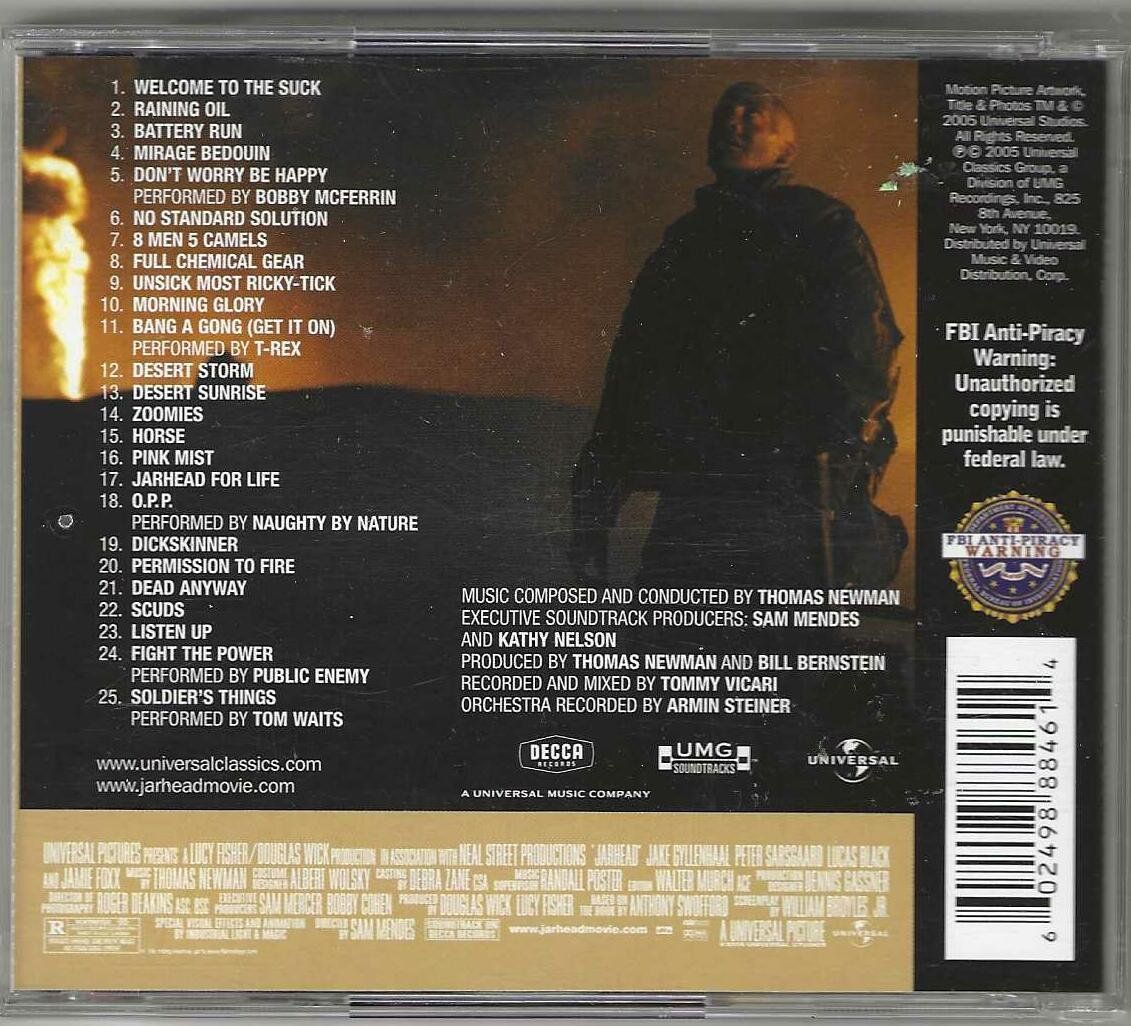 CDs: Thomas Newman - Jarhead – Gebraucht aus Genève von CDLPBookS 1