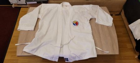 Taekwondo Anzug Weiss Gelb Gurt Grösse 160