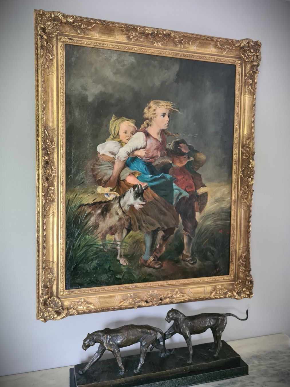 Dipinti: Grossartiges Gemälde von Arthur Hutter 1903 – Usato da Rotkreuz venduto da Dobermann5 1