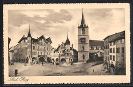 AK Biel, Ring mit Restaurant und Brunnen
