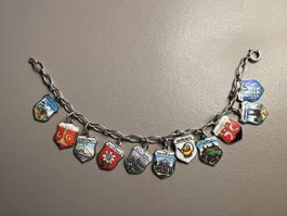 Bettelarmband Wappen Silber 800 