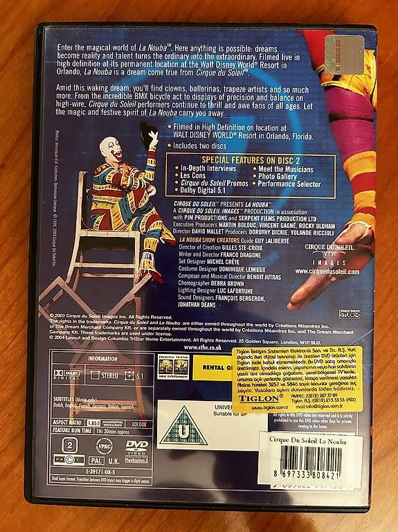 Tutti i DVDs: DVD "La Nouba" – Usato da Zollikerberg venduto da sel_99lq 1