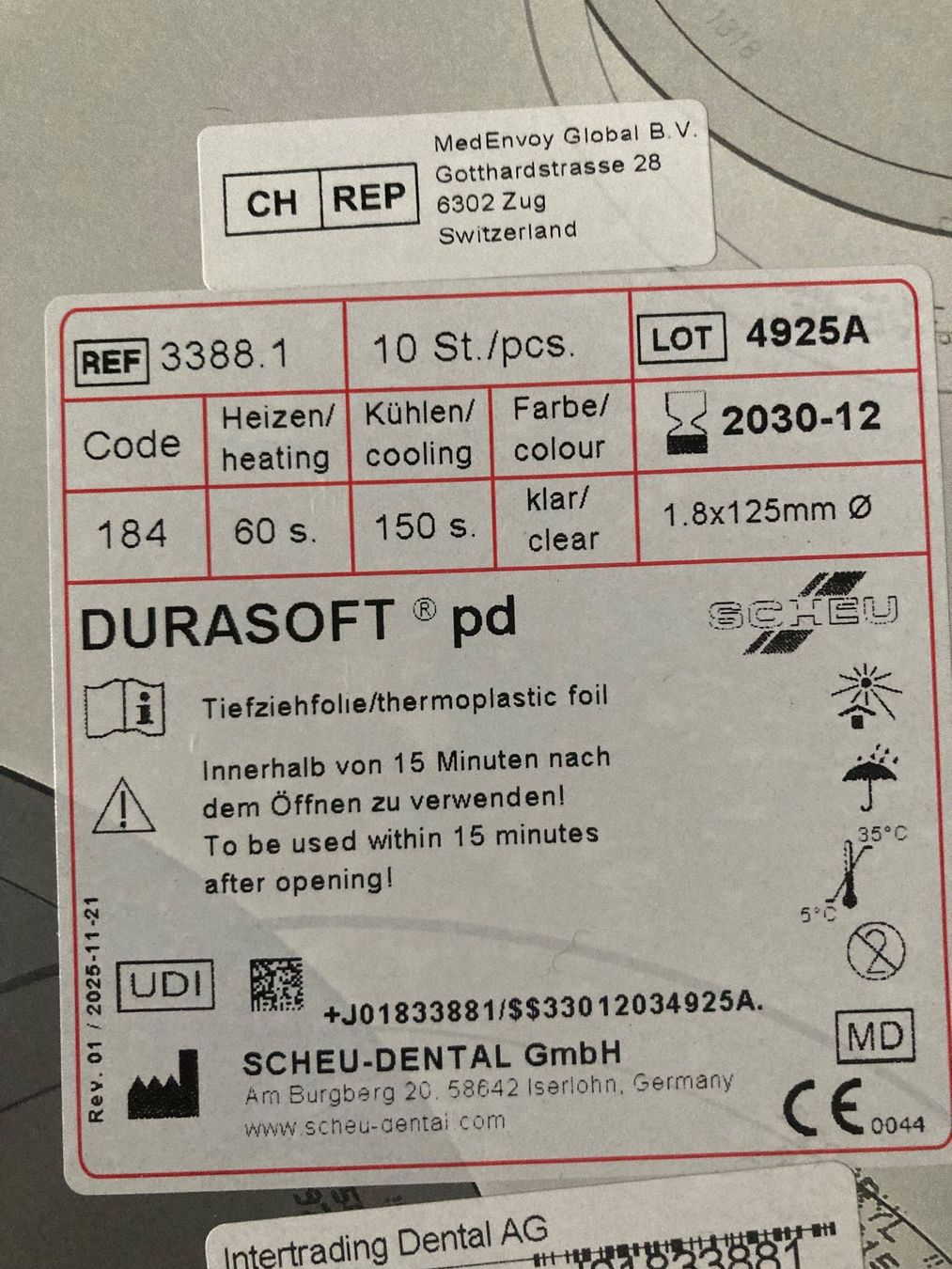 Folien: Scheu Durasoft pd im Bundle – Neu und originalverpackt aus Kaltbrunn von Silberkiste 3