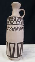 Vintage Vase Keramik beige /braun Nr.413/30 Geometrisches Mu