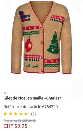 Gilet de Noël musical et lumineux, magnifique, NEUF