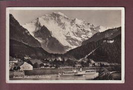 INTERLAKEN - Schiffeinfahrt - 1937 // kleiner Eckbug //