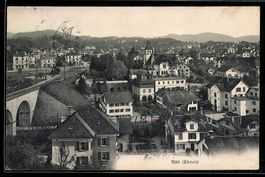 AK Rüti, Ortspartie an der Bahnstrecke