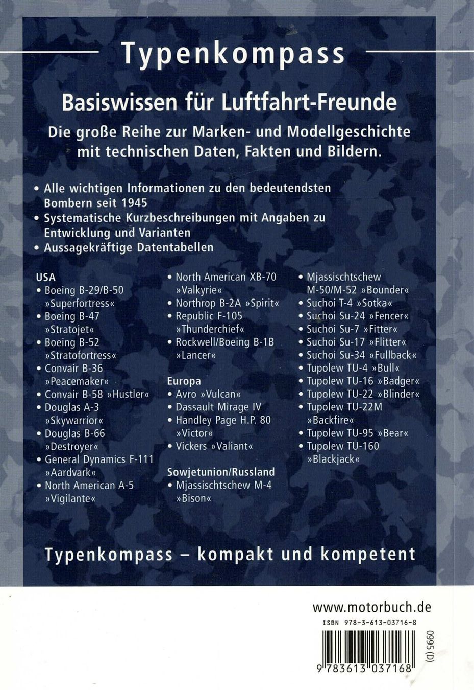 Libri: Typenkompass Bomber seit 1945 – Usato da Basel venduto da Dogana 1