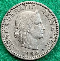 Pièce de 20 ct suisse 1894
