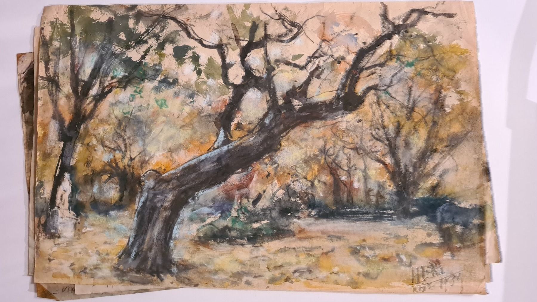 Dipinti: Herbert Meyer 1882-1960 Orig. Aqu. Paris – Usato da Emmenbrücke venduto da Kunstankaufverkauf9 3